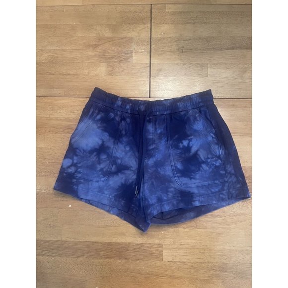 Athleta Size XS.Farallon Shorts Blue And‎ Black Casual Drawstring - Picture 1 of 6